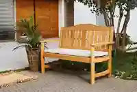 ספסל עץ טיק למרפסת