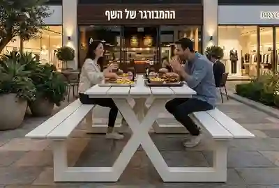 שולחן קקל אלומיניום בפיצרייה