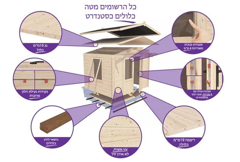 מחסן עץ גדול